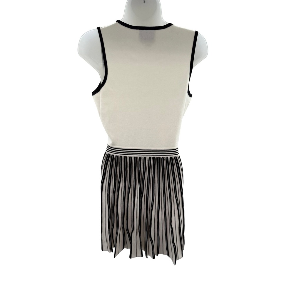 Kate Spade New York Womens Cream Black Striped Knit Fit Flare Dress Medium New - Picture 3 of 10